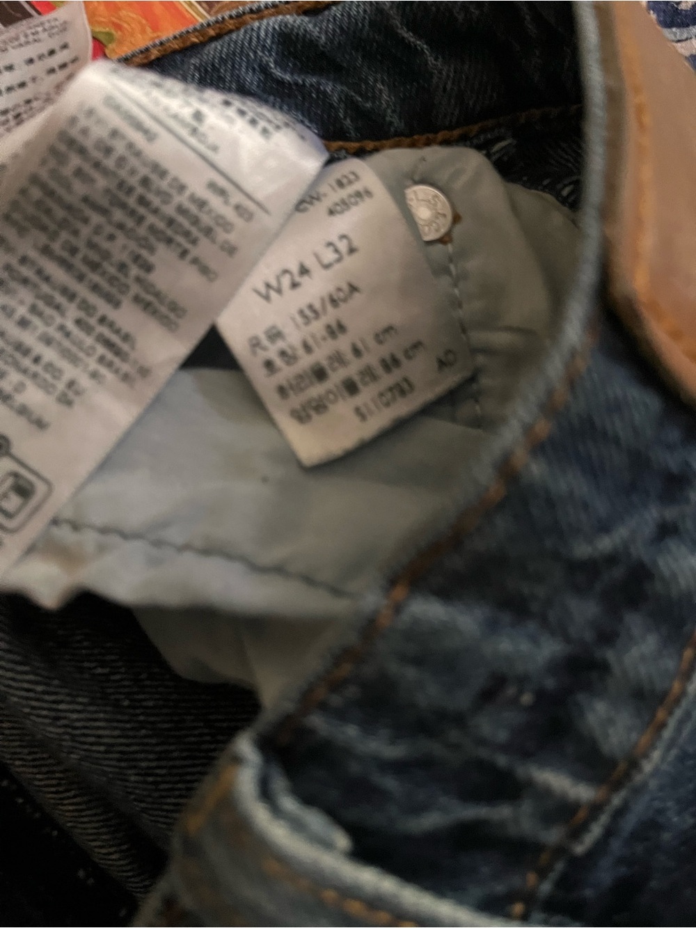 Levi's Ribcage Bell High Rise Flare Blue 24 - Picture 11 of 13